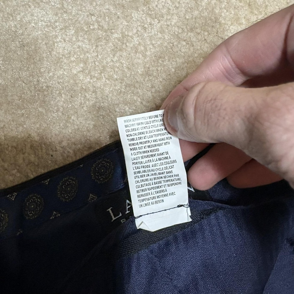 Lauren Ralph Lauren Corduroy Dress Pants Mens 36x30 Brown Stretch Classic Fit - Picture 4 of 9